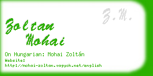 zoltan mohai business card